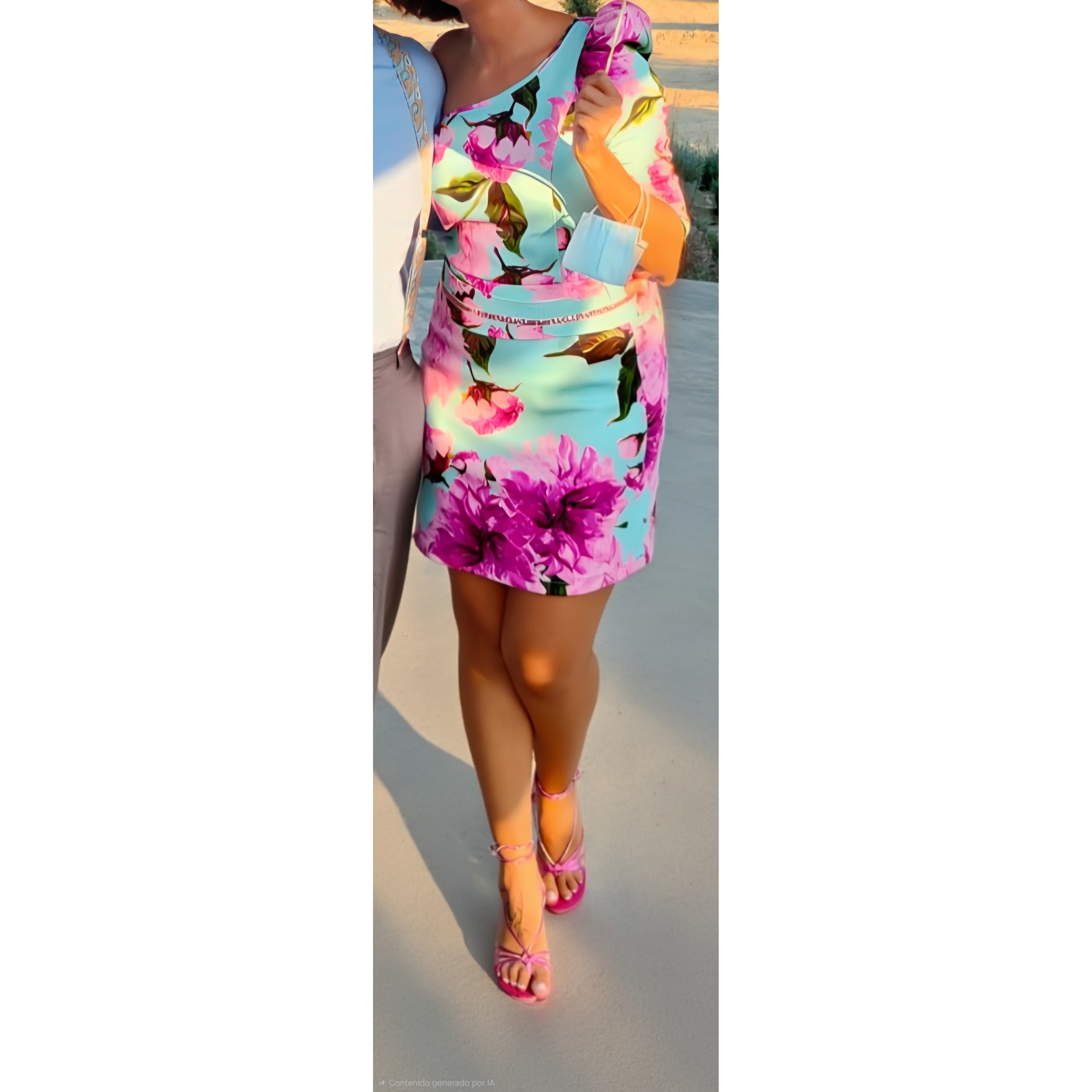 Alquiler VESTIDO INVITADA VERANO FLORES | Jointy