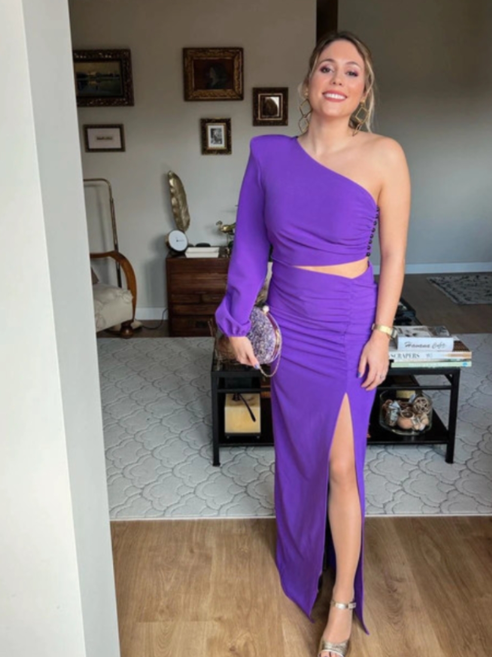Alquiler vestido Juan Bernal morado | Jointy