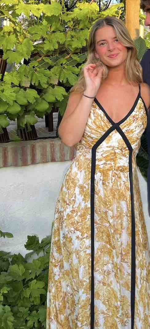 Alquiler Vestido amarillo flores Zara | Jointy