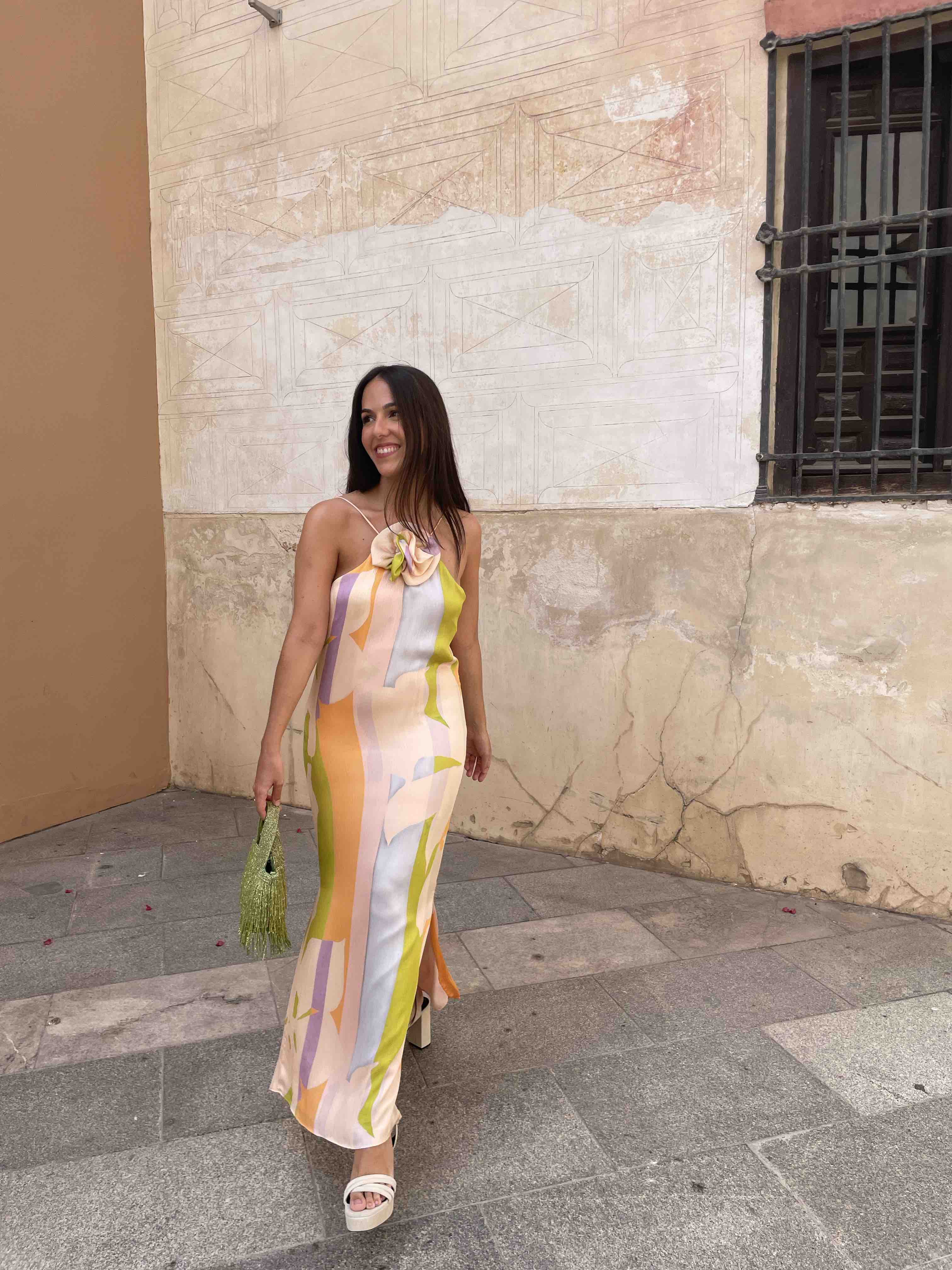 Alquiler Vestido estampado flor | Jointy