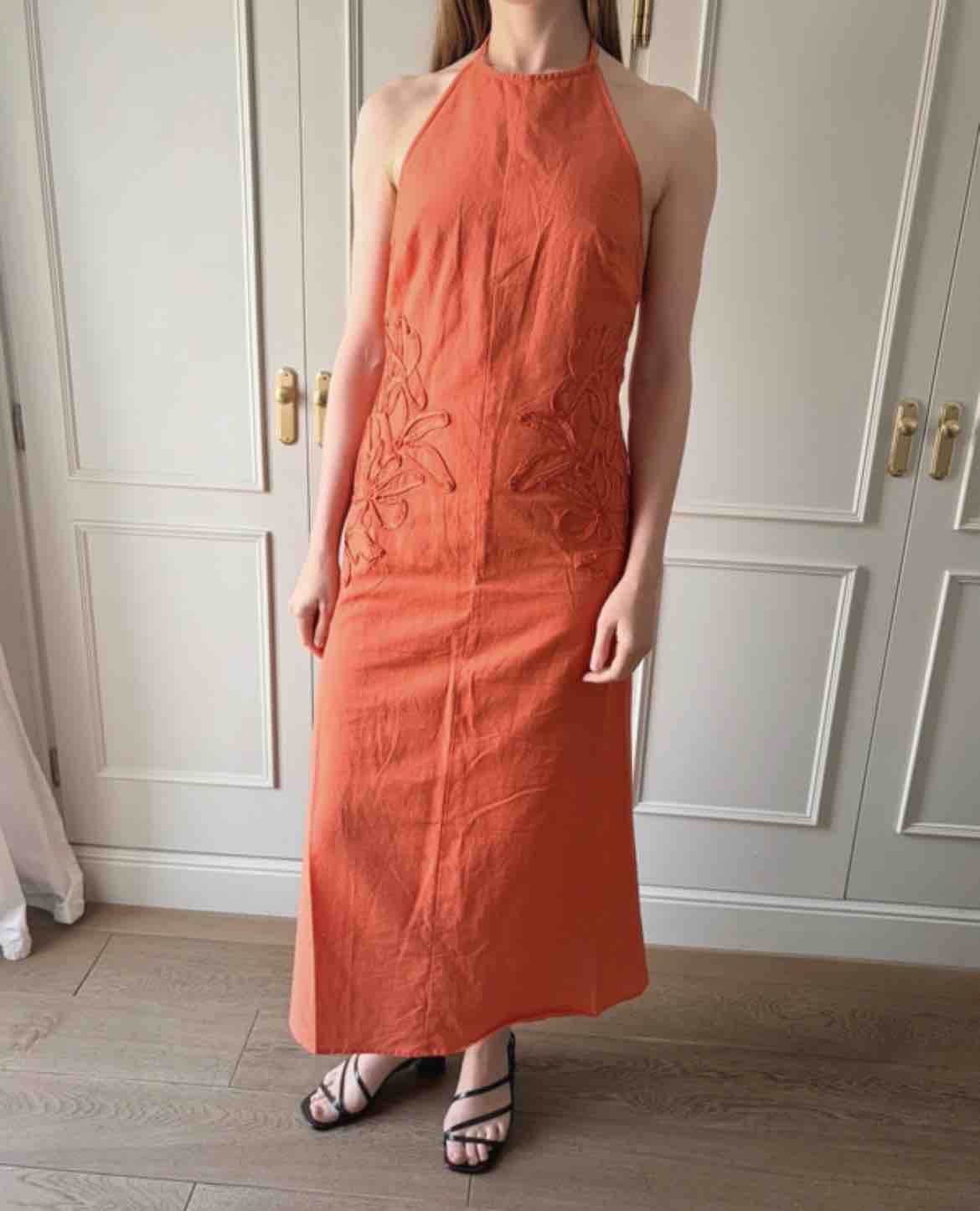 Alquiler Vestido naranja de lino | Jointy