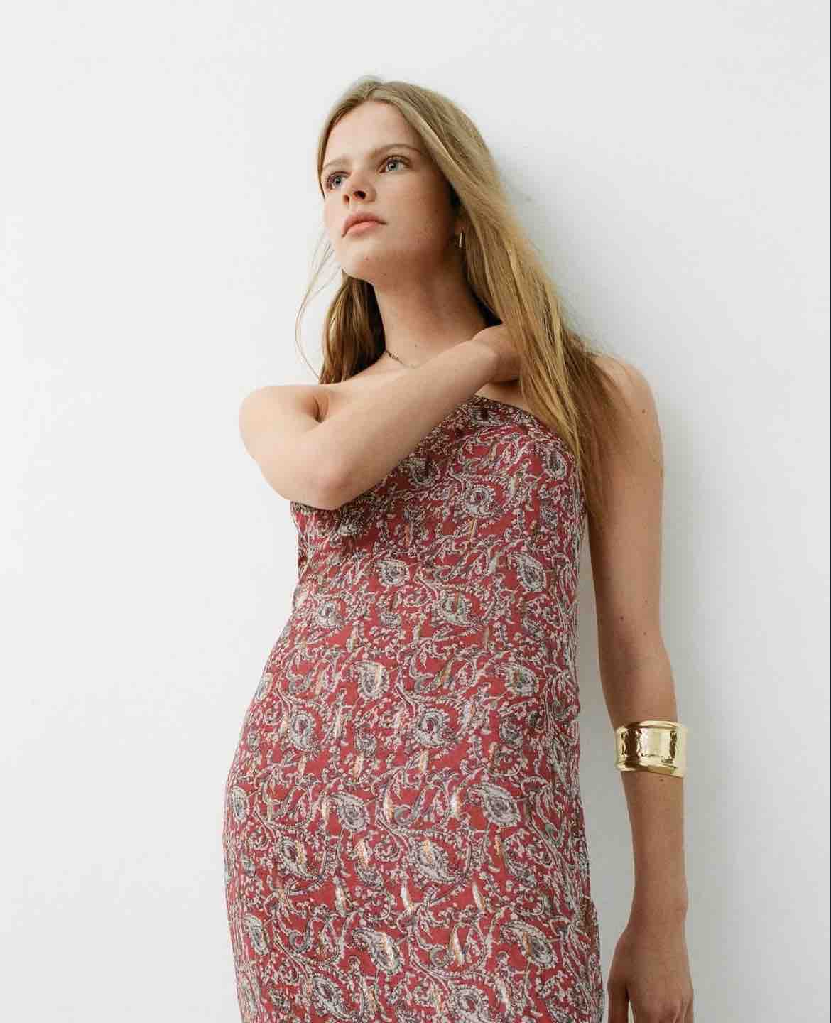 Alquiler Vestido Print Rojo | Jointy