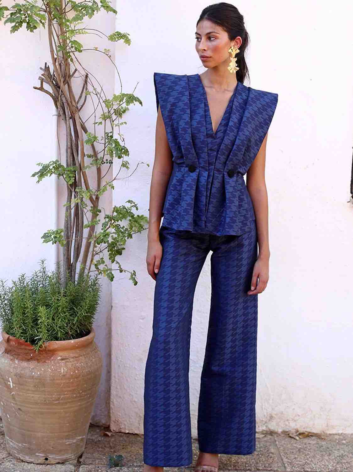 Alquiler Traje azul de chaleco y pantalón | Jointy