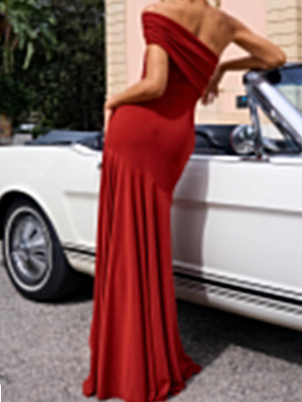 Alquiler vestido invitada Miphai terracota | Jointy