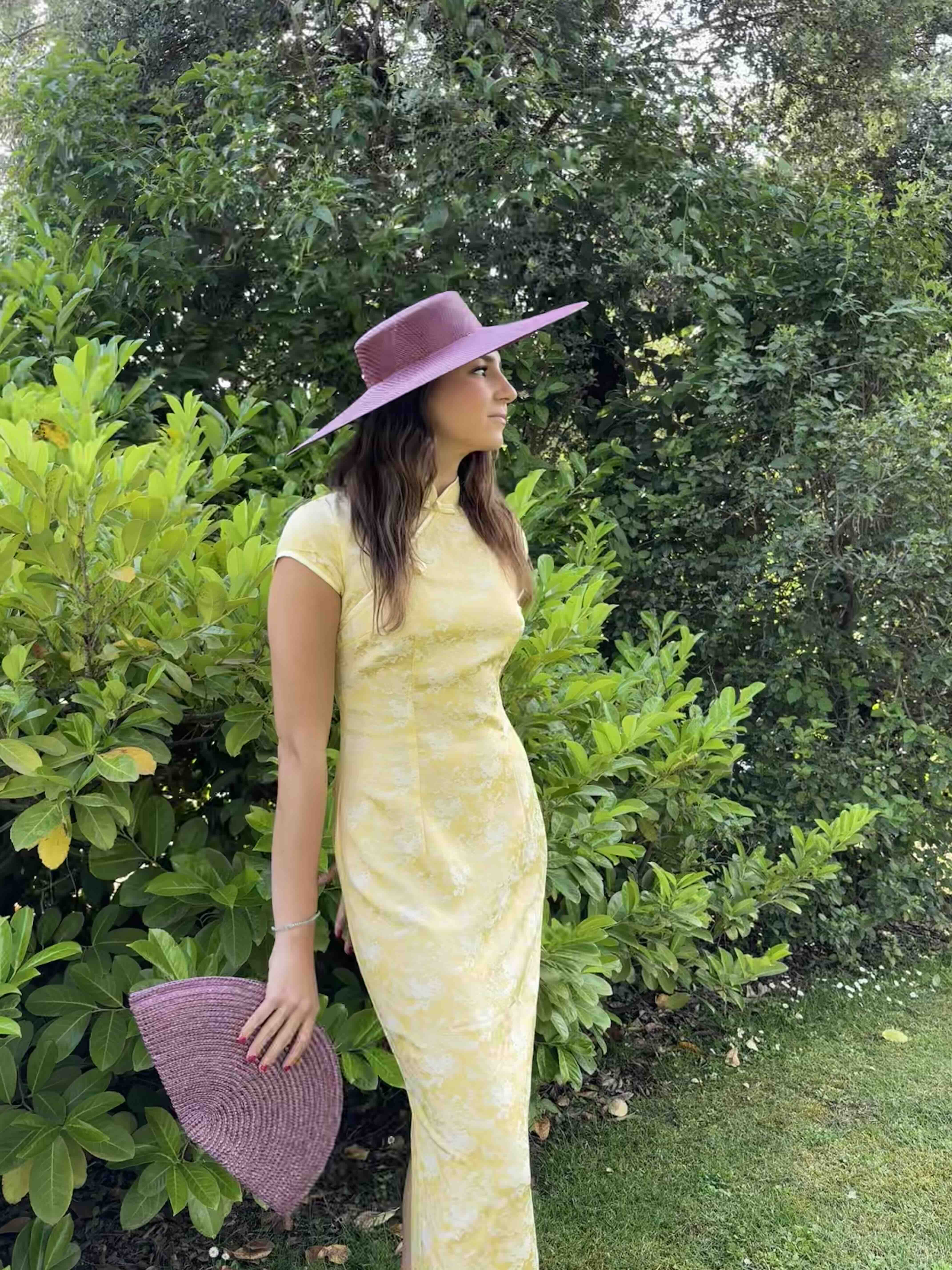 Alquiler Vestido qipao golden grace amarillo | Jointy