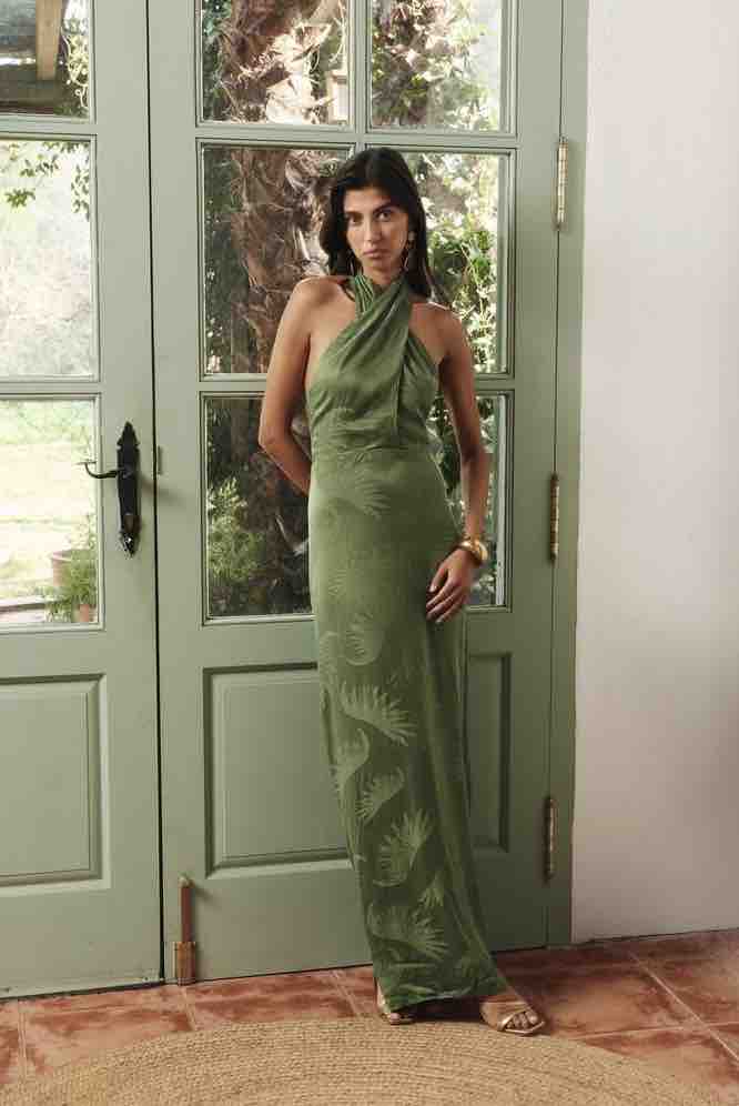 Alquiler Vestido verde baymo | Jointy