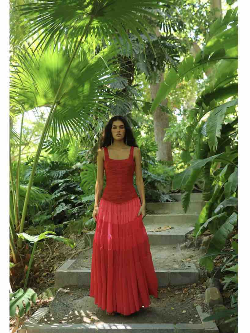 Alquiler Vestido rojo frambuesa Claw the label | Jointy