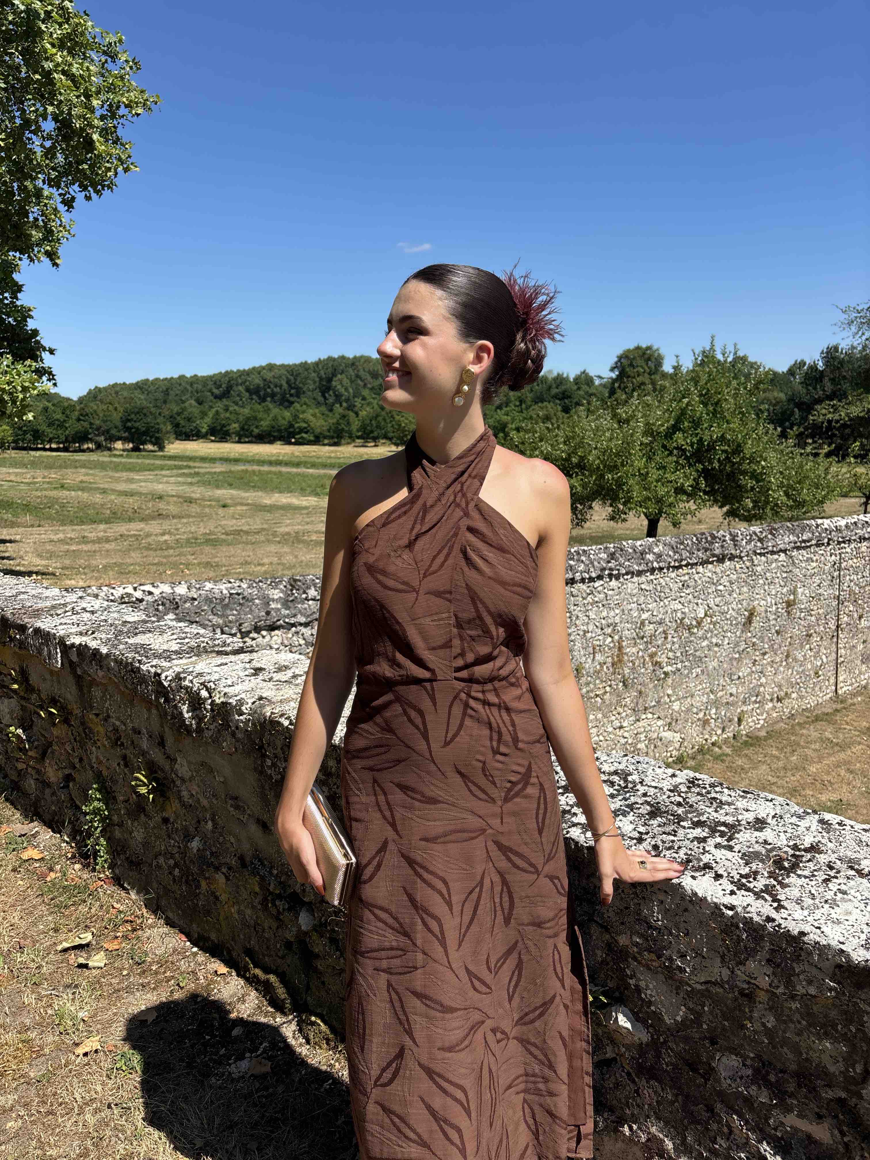 Alquiler Vestido marrón invitada de boda | Jointy