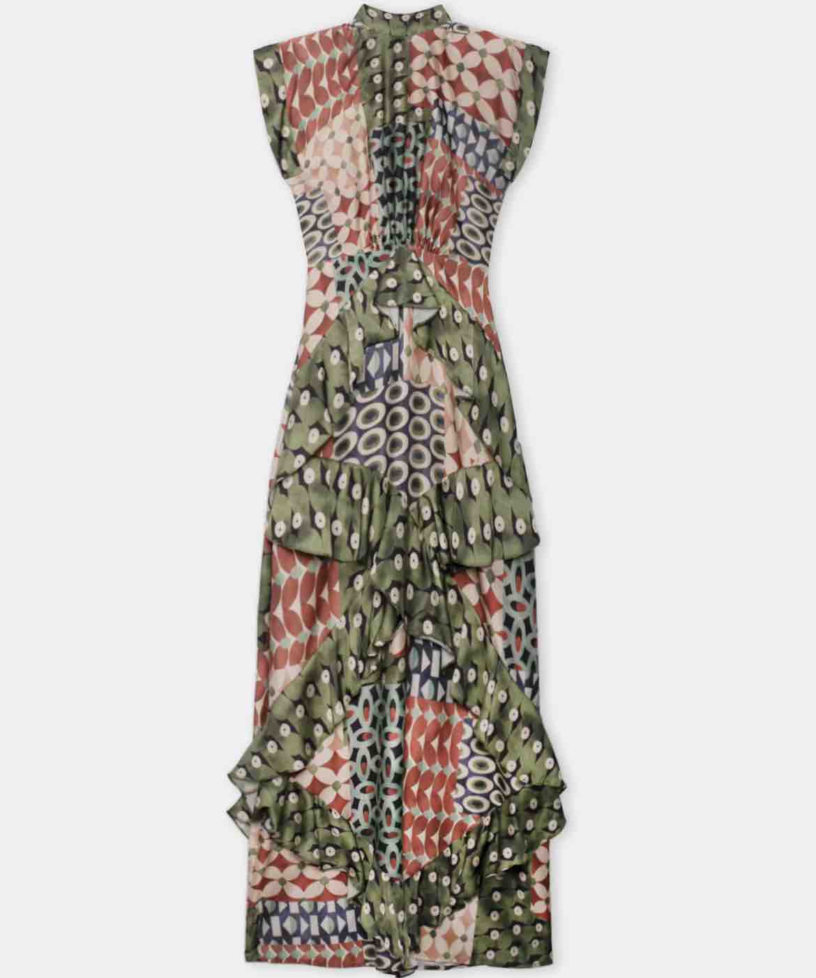 Alquiler Vestido invitada estampado verde | Jointy