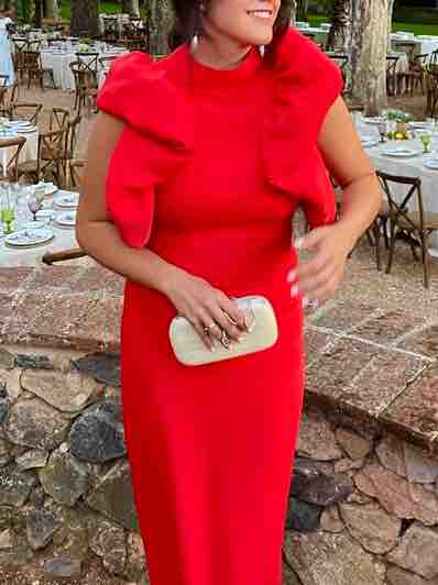 Alquiler Vestido de boda de Matilde Cano. Color rojo/coral | Jointy