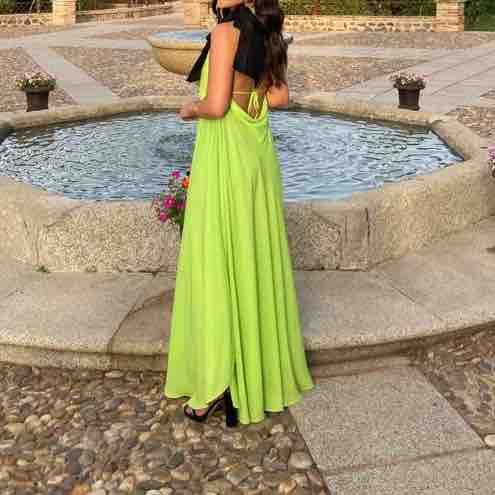 Alquiler Vestido gasa largo | Jointy