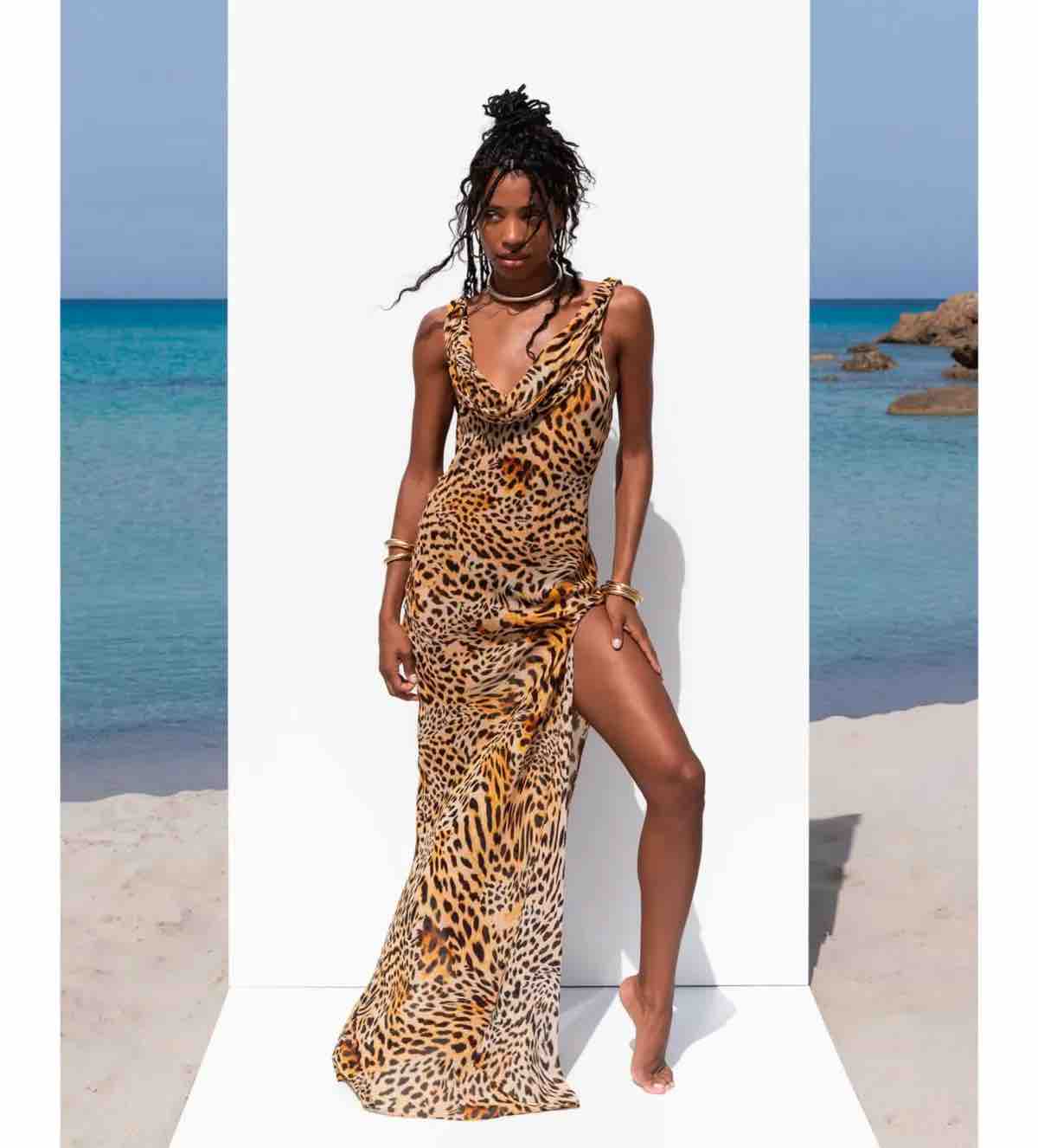 Alquiler Vestido rat and boa animal print | Jointy